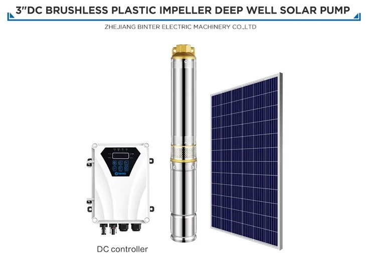 5.5m3/h High Flow 750w Solar DC Power Deepwell Waterpomp voor irrigatie