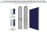 4SD9-55-150-1100-A/D 1100W hoog gewaardeerd zonne-diep goed waterpomp Ac-systeem met duikvermogen